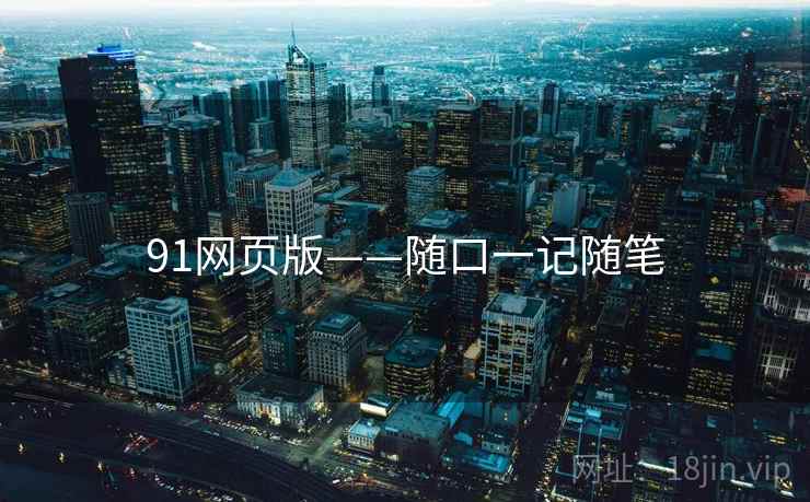 91网页版——随口一记随笔