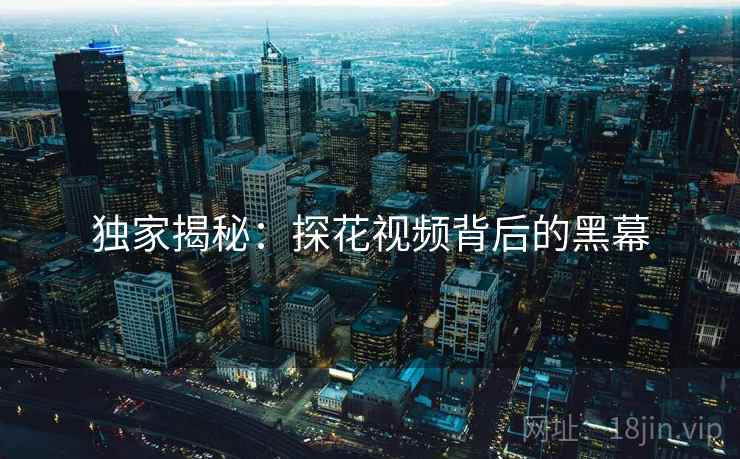 独家揭秘:探花视频背后的黑幕