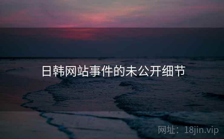 日韩网站事件的未公开细节