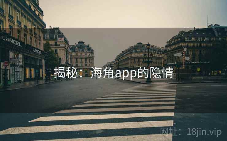 揭秘:海角app的隐情