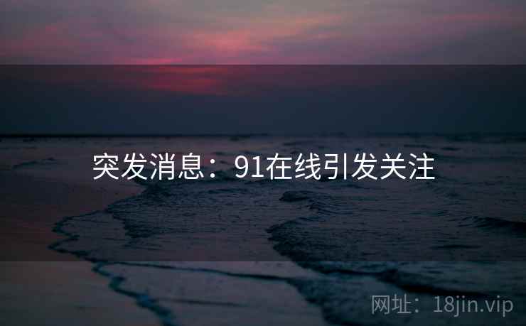 突发消息:91在线引发关注